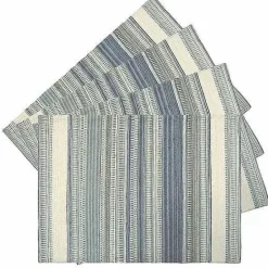 Food Network™ Table Linens*Food Network Cool Colors Woven Stripe Placemat 4-Pk.